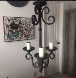 Wrough iron 3 arm chandelier Lamp