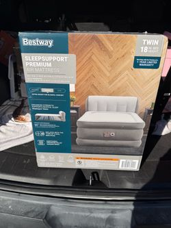 Twin inflatable air mattress