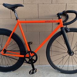 Sgvbicycles 4130 Chromoly Track Bike 55cm yellow or Orange Dropbar 