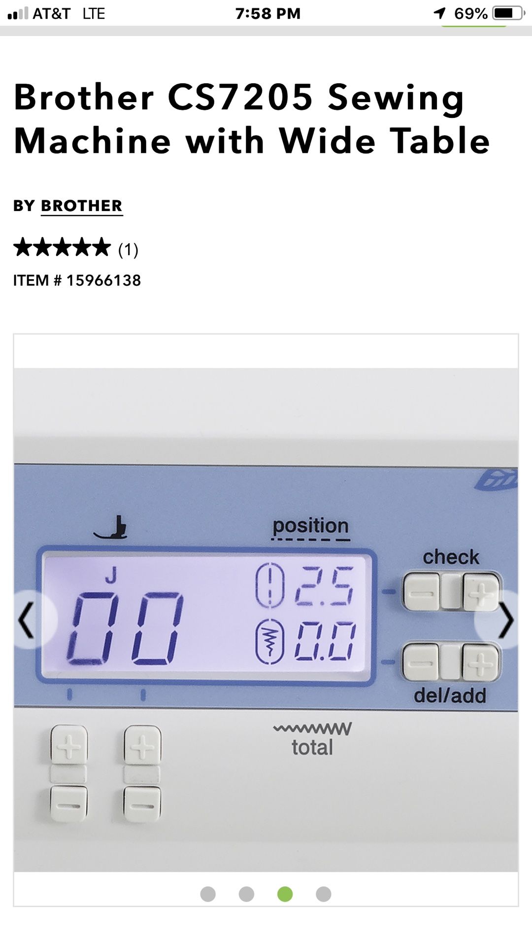 Brother 150 Stitch Sewing and Quilting Machine CS7205 for Sale in