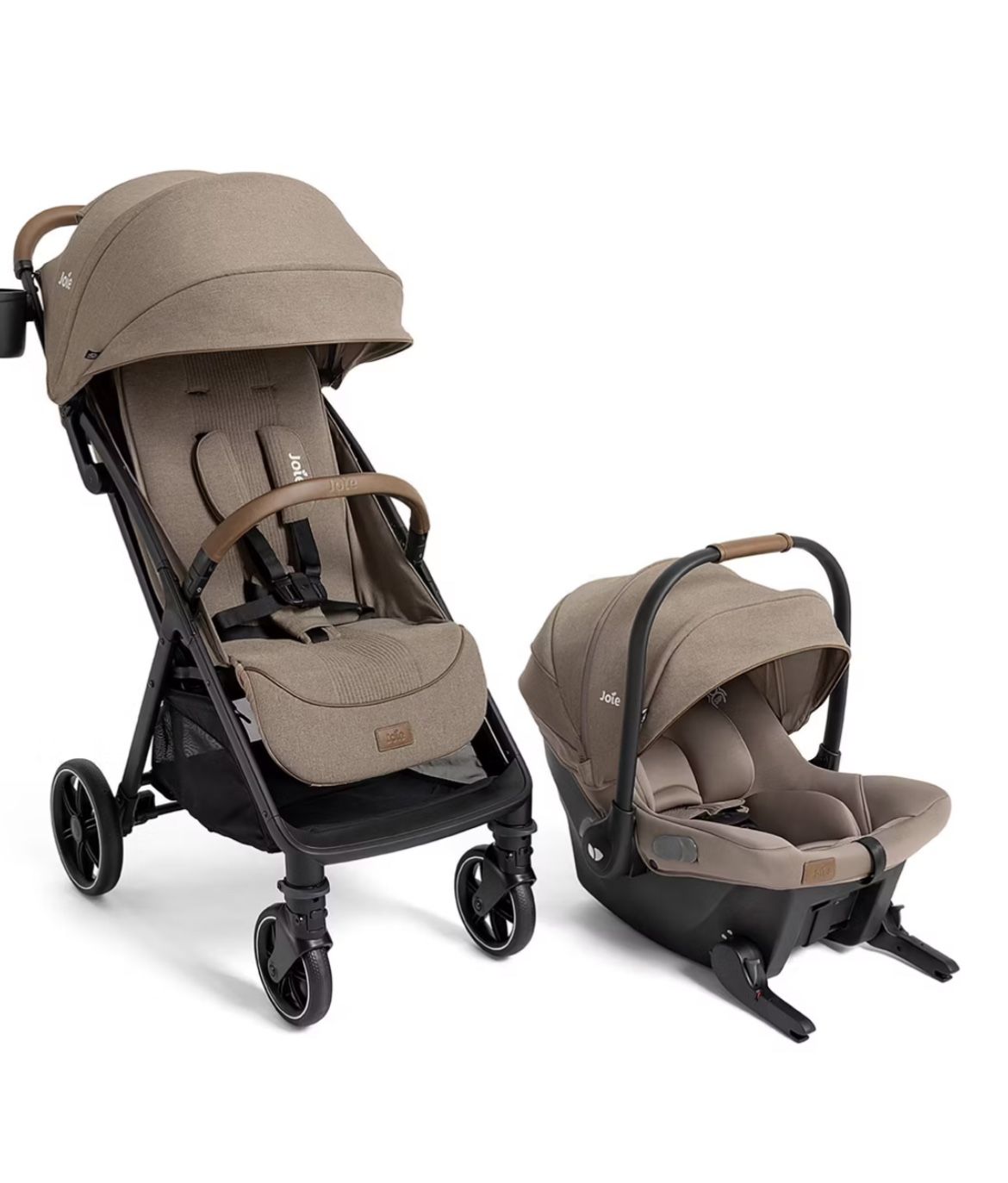 Joie Nutmeg Travel System with Mint Infant Car Seat - Maple