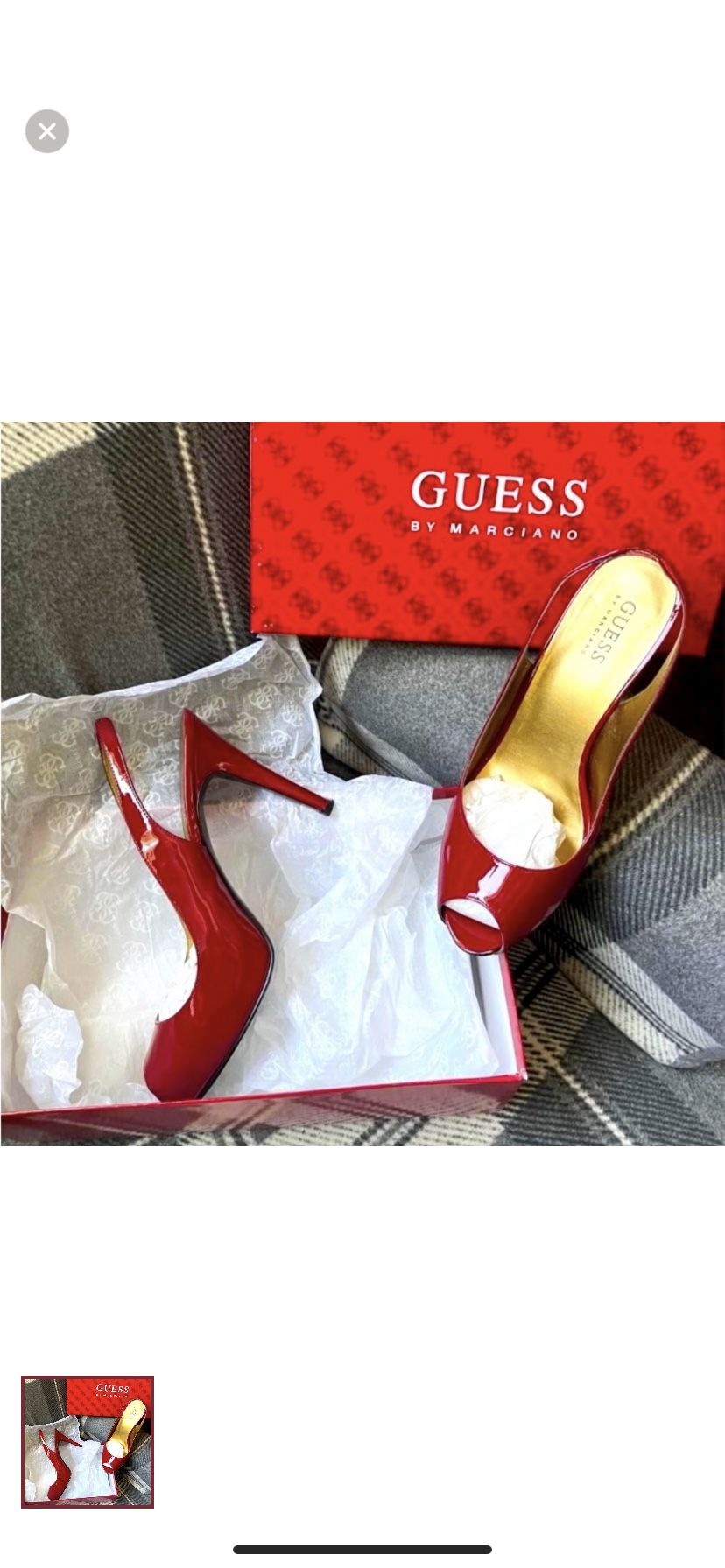 Red Guess Pumps Like New With Box