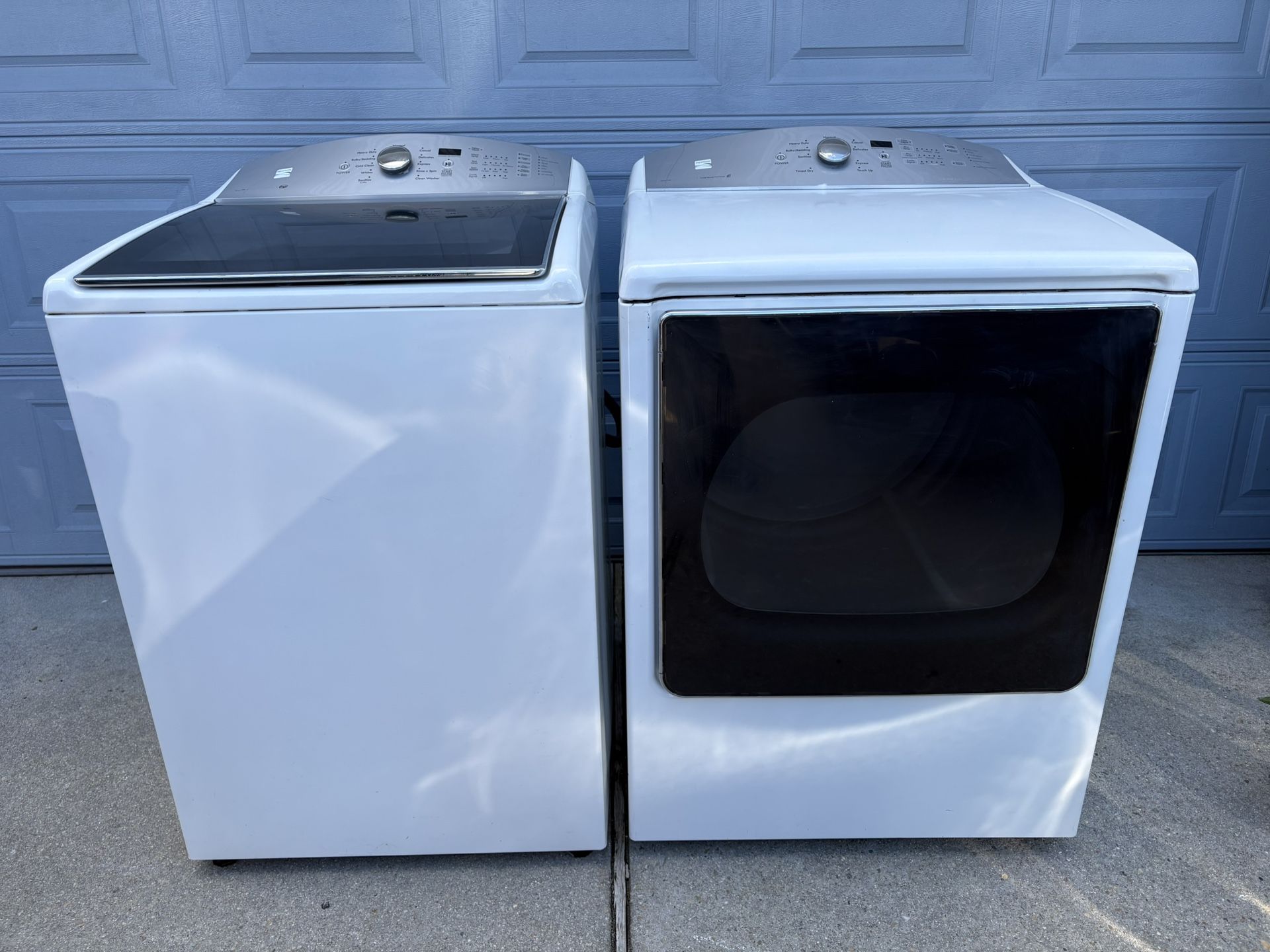 KENMORE SUPER CAPACITY WASHER AND DRYER