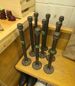 12" pipes for hanging clothes, $10 each pipe. Price is firm at $10 each