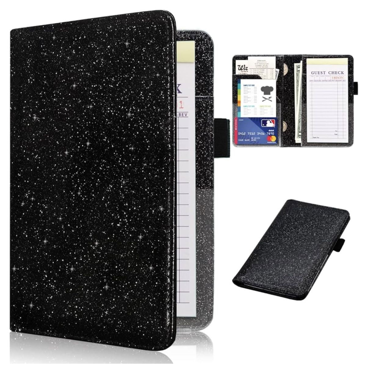 RSAquar Server Books for Waitress, Cute Waitstaff Organizer Wallet Support