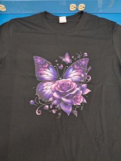 PURPLE BUTTERFLY SHIRT