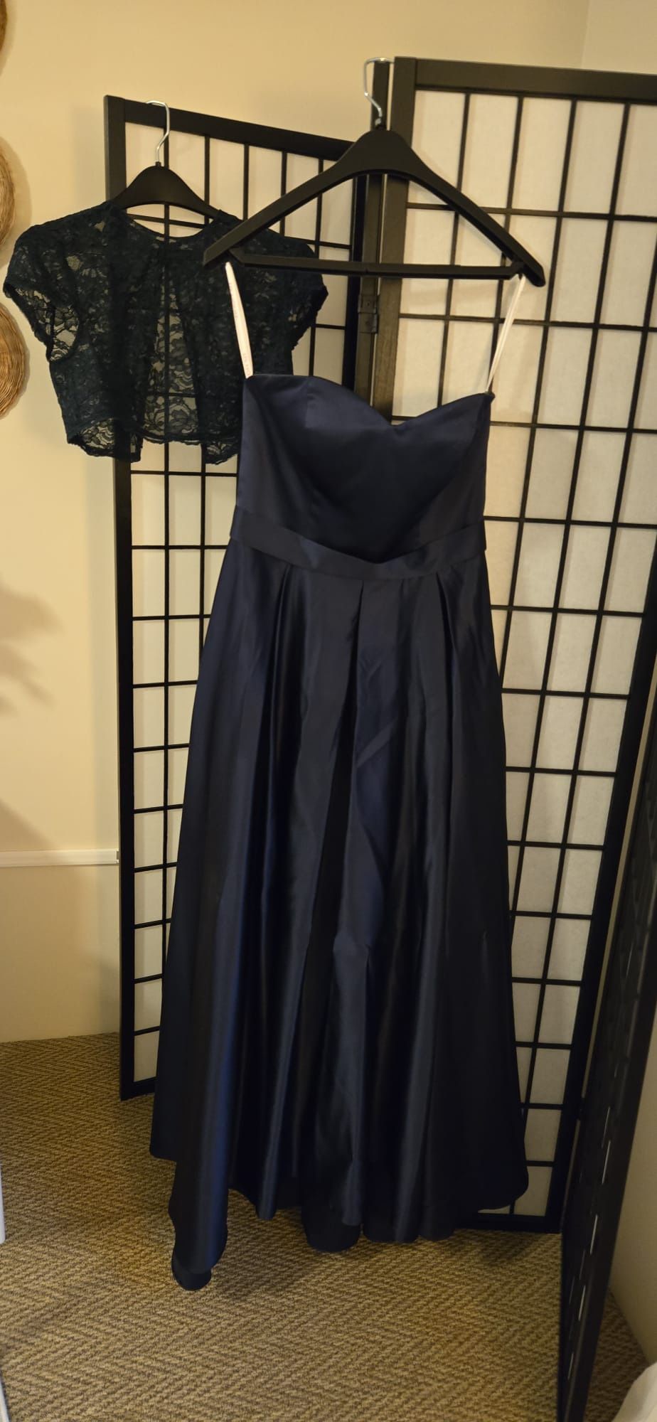 JJ's house - A-Line Sweetheart Asymmetrical Satin Bridesmaid Dress With Pockets Size 8
