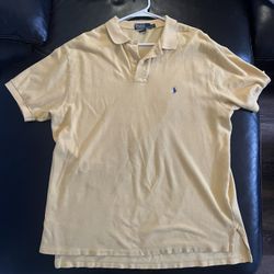 Polo Ralph Lauren Mesh Yellow Shirt XL 