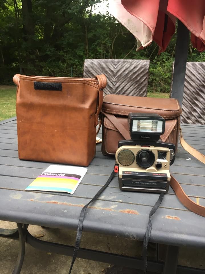 Polaroid Sonar OneStep Sears Special Instamatic Camera With Case, Vintage 1978