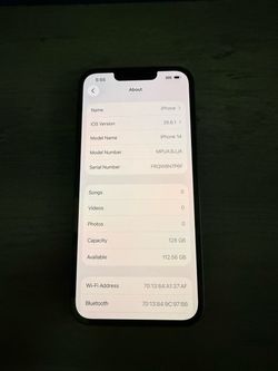 iPhone 14 126 gb tmobile & Metro carrier