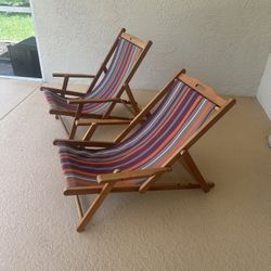 2 Sling Recliner Chairs For Sale - Jensen Beach 