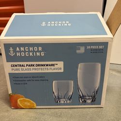Anchor Hocking Central Park Drinkware Set