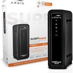 ARRIS (SBG10) - Cable Modem Router Combo - DOCSIS 3.0 16 x 4 Gigabit & AC1600 WiFi, [Check with your provider for compatibility]400 Mbps Max Internet 