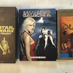3 Sci Fi Classics: The Original 3 Sta Wars Sagas, Dune - The William Hurt 3 DVD Version, & Battleship Galactic The First Season
