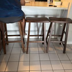 Wood  High Stool 