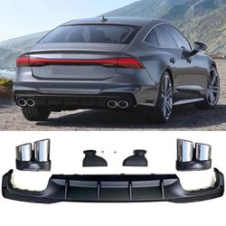 2019+ C8 Audi A7 Rear Valance and Exhaust tips S7 Conversion Kit