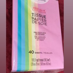 Pastel Colored tissue paper BIG packs 