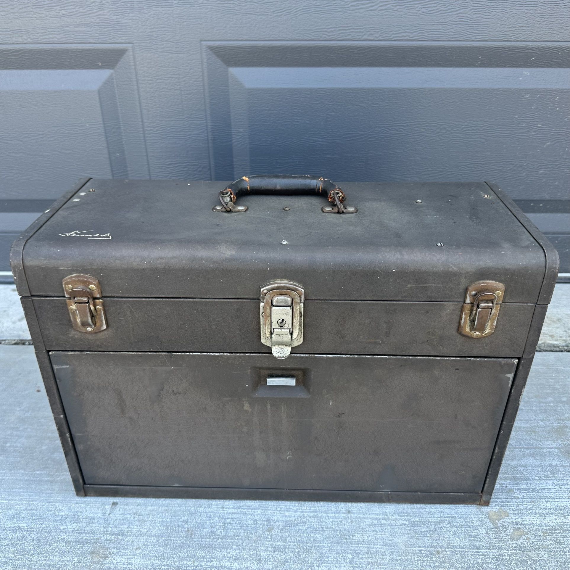 Vintage Kennedy Kits Model 520 7 Drawer Machinist Felt Tool Box 