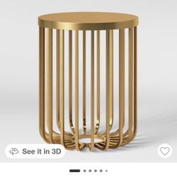 Gold Side Table - Cage Accent Table Brass - Threshold™