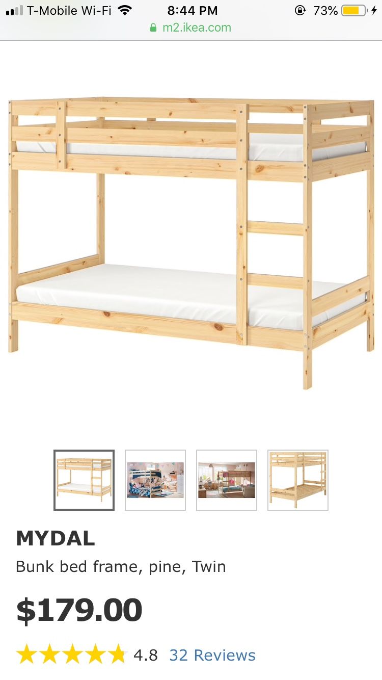 IKEA MYDAL twin bunk bed