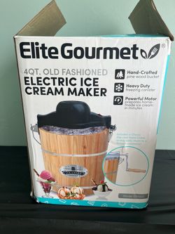 Elite Gourmet 4Qt Electric Ice Cream Maker