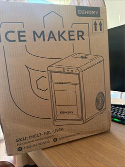 EUHOMY Pebble Ice Maker 40lbs per Day Nugget Countertop Self Cleaning Silver