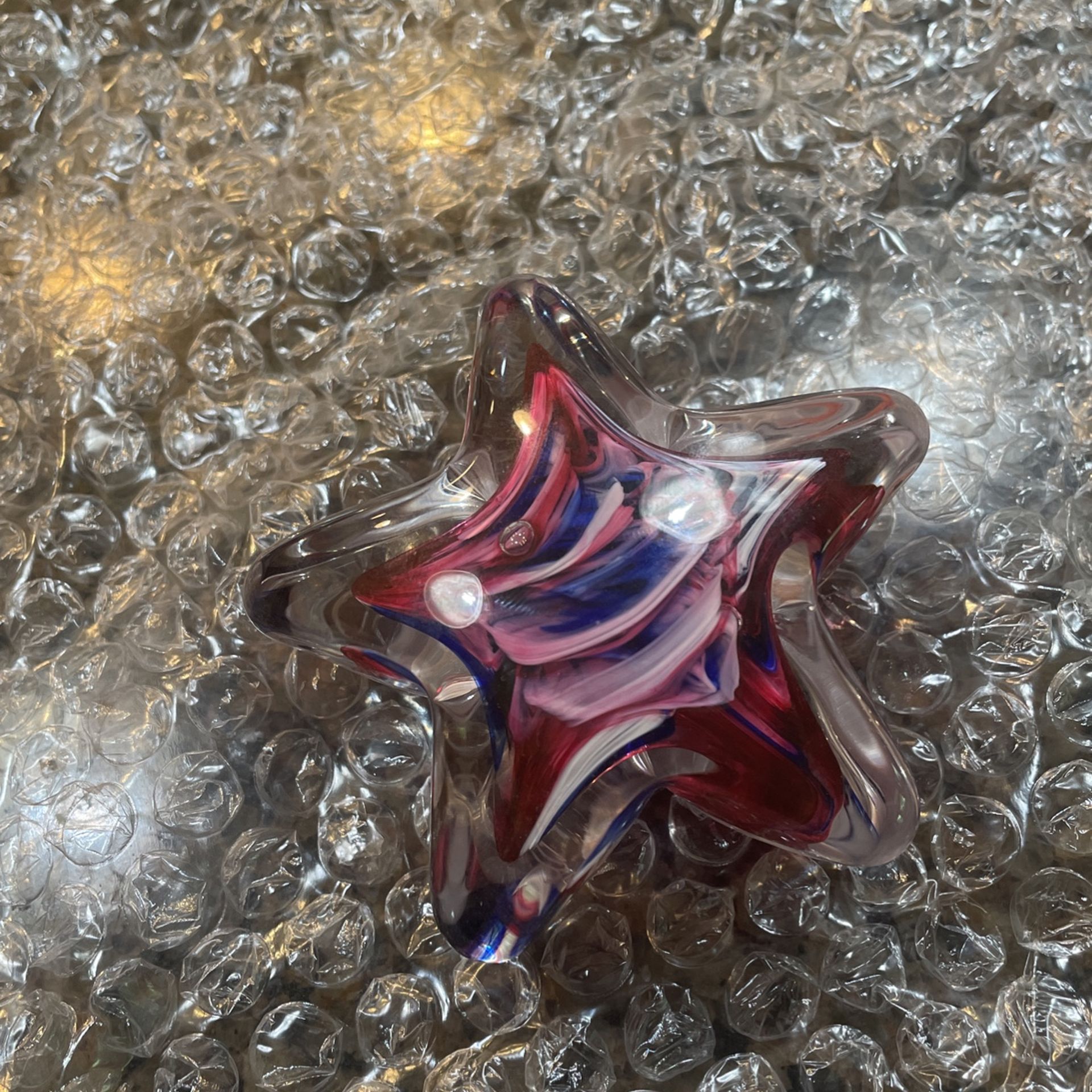 Glass Star Paper Weight