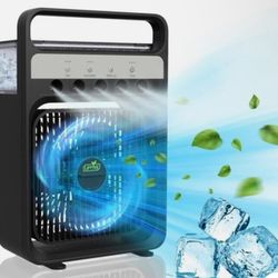 Personal Fan.  Great For Home Or Office.  3 Speeds And Night Light.  With Mist Nozzles.  USB.  See Photos.