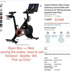 【Open Box】Peloton Indoor Stationery Exercise Bike