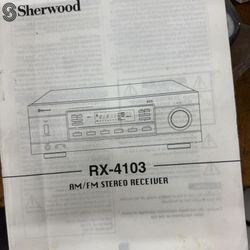 Sherwood Receiver And Speakers 