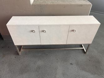 Made Goods Dallon Three-Door Narrow Realistic Faux Shagreen Buffet