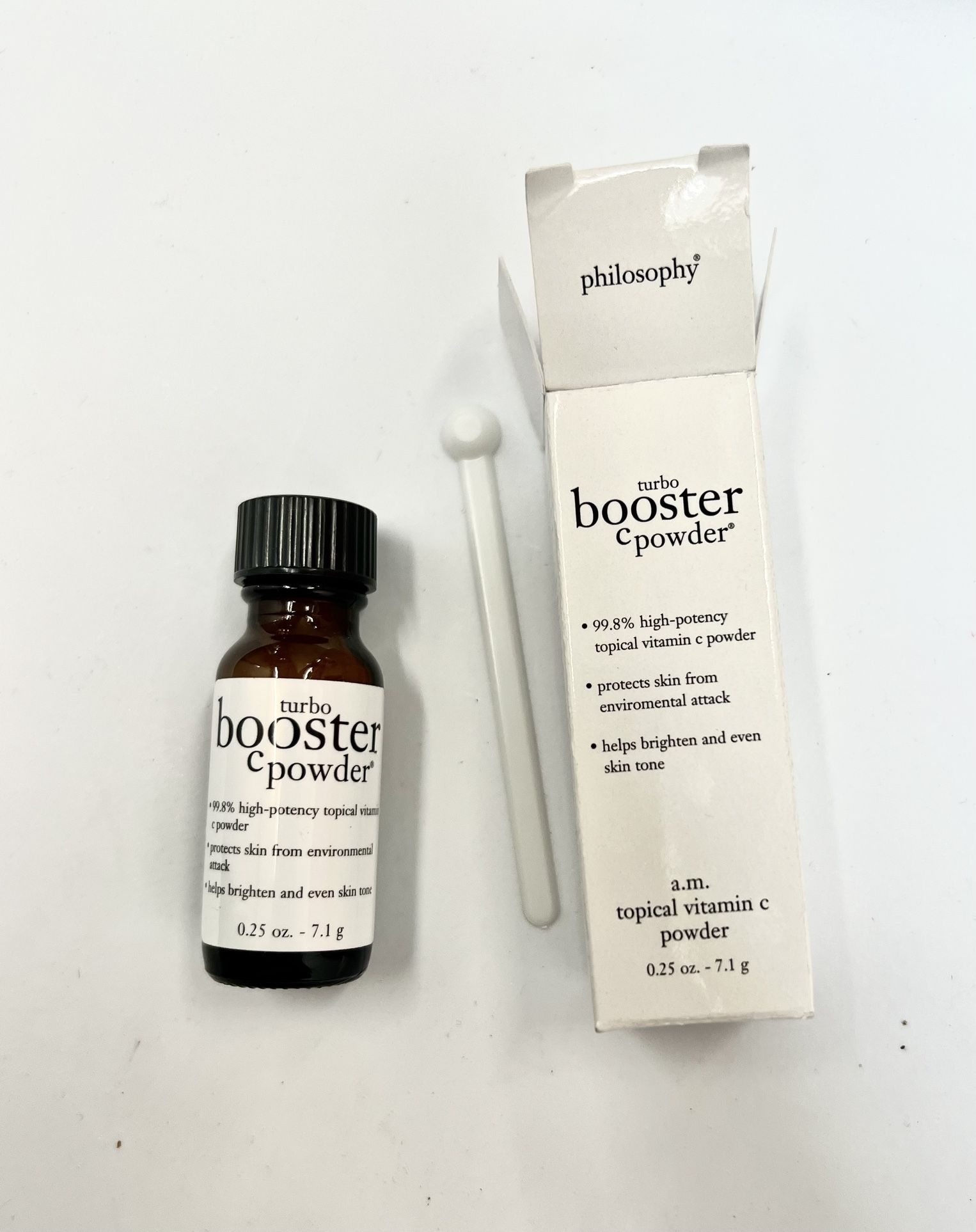 Philosophy Turbo Booster Vitamin C Powder Potency Brightens Topical .25 oz NIB