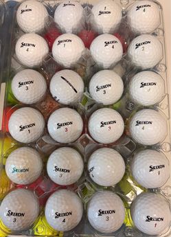 2 Dizen Like New Srixon Golf Balls As Pictured Most are Q and Z Star Balls———
