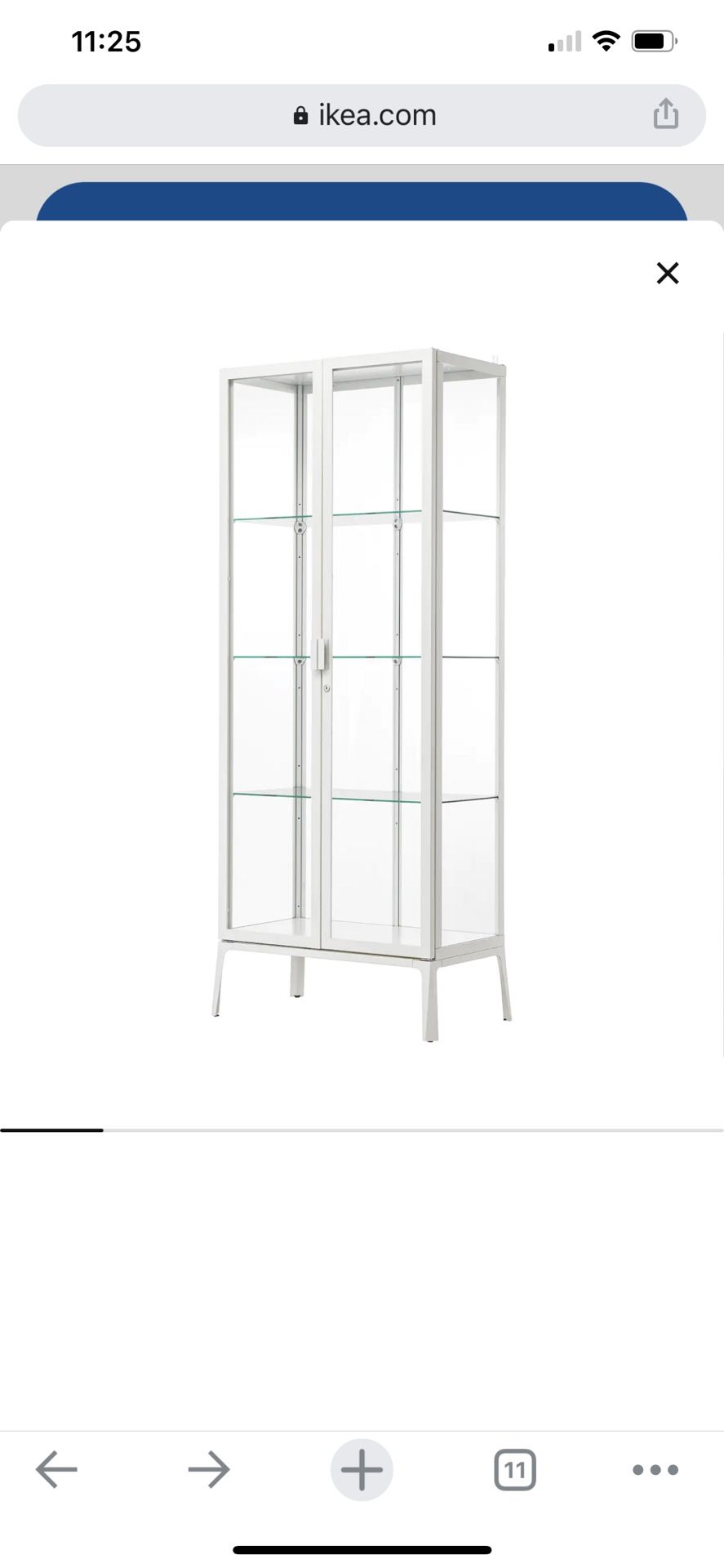 IKEA MILSBO Glass-Door Cabinet, white28 3/4x68 7/8 "