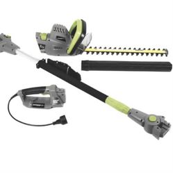 Earthwise 2-in-1 Corded Electric Convertible Pole Hedge Trimmer —18in. Blade