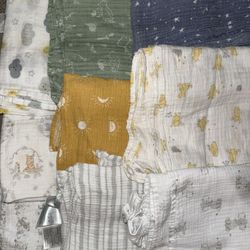 Muslin Swaddle Blankets + Car Seat Cover