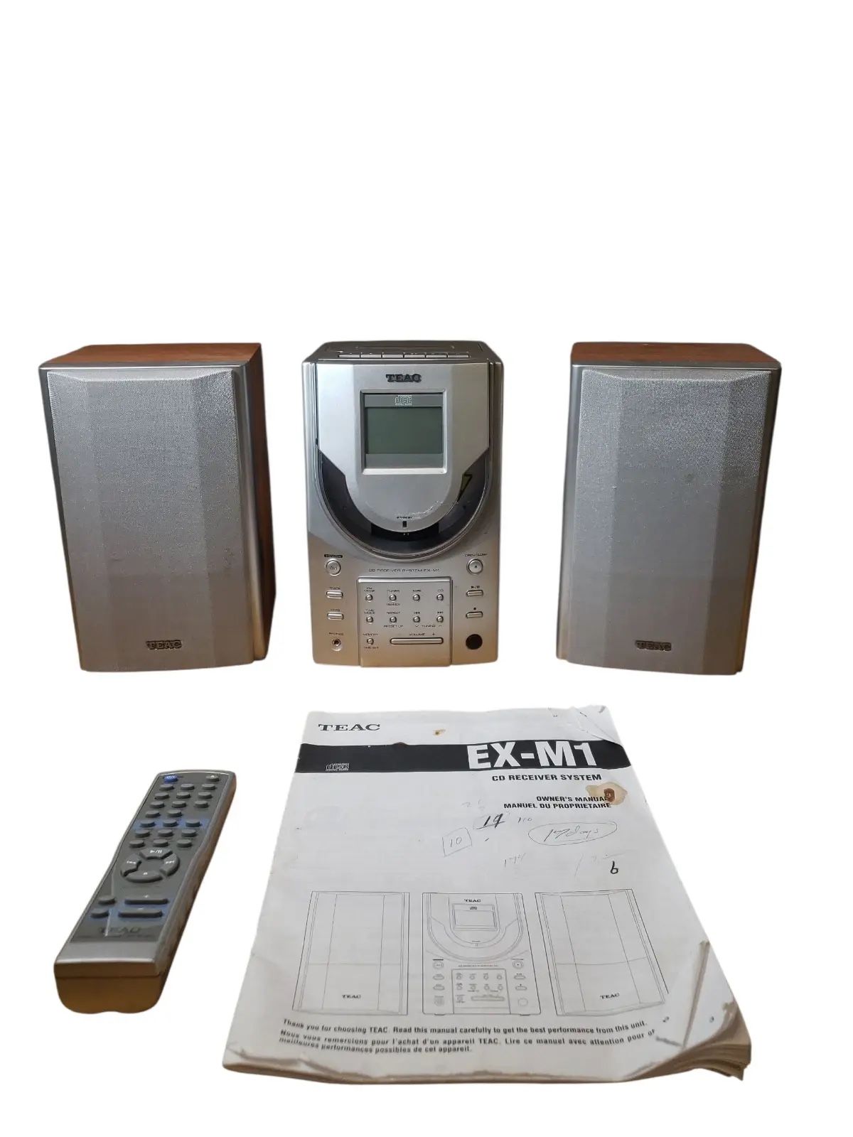 Teac EX-M1 CD Cassette Receiver System Stereo w/ Remote + Manual