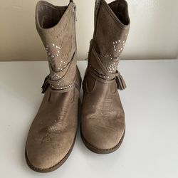 Justice brand Tassel Studded Cowgirl Western Boots