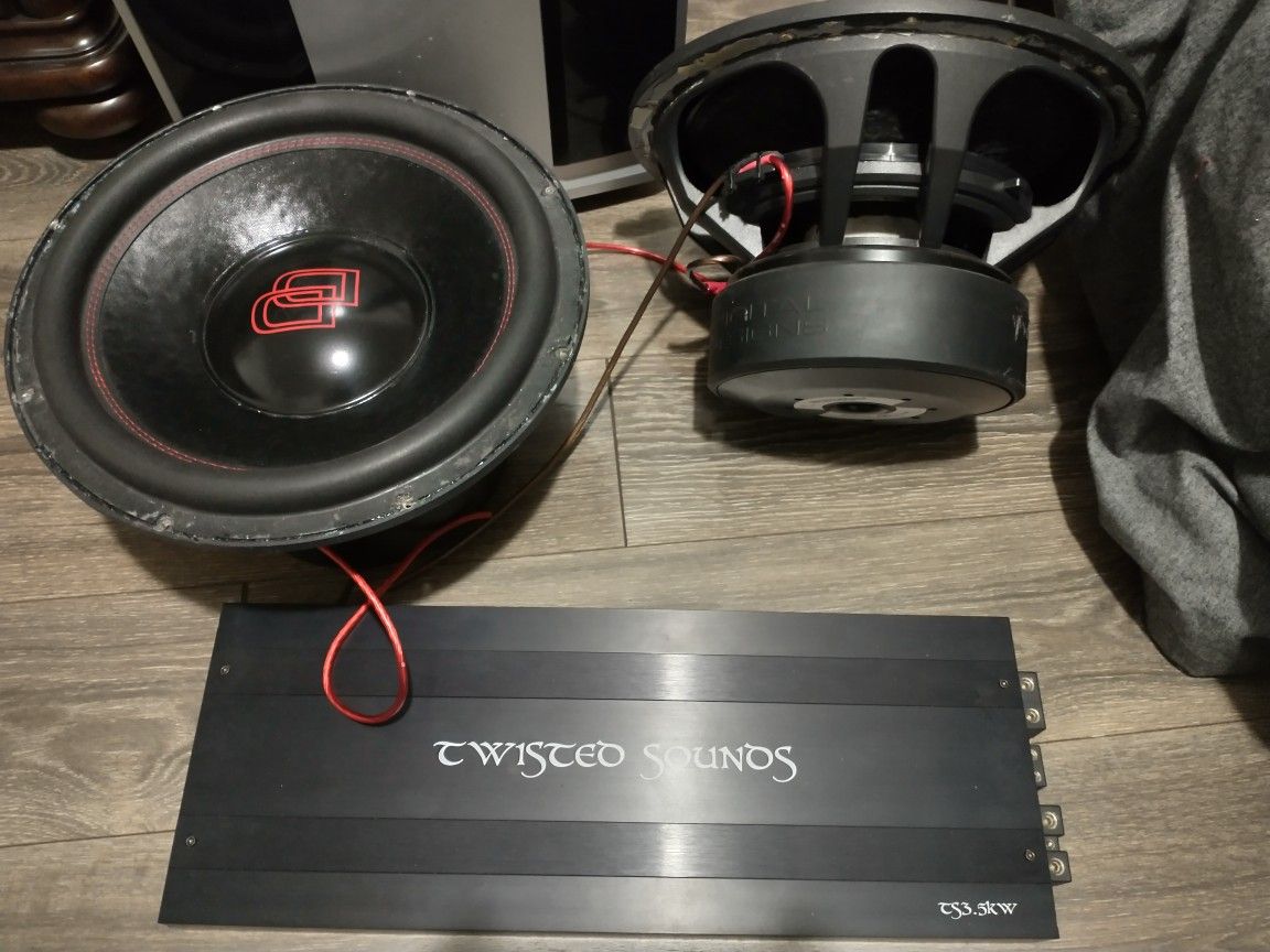 Twisted Sounds 3.5k AMP + Digital Designs 15" Subs