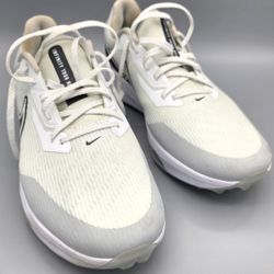 Nike Infinity Tour Next% Golf Shoes White Black Men’s Spikeless Athletic Golf Sneakers