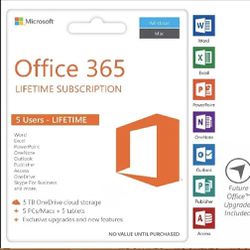 Microsoft office 365, Lifetime For Pc, Windows , MacBook 