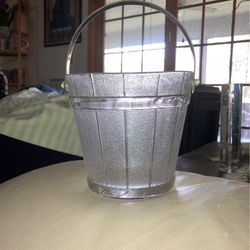 Vintage Bushel Basket Glass Ice Bucket