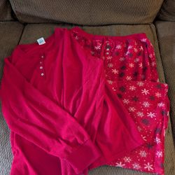 Warm red pajama set