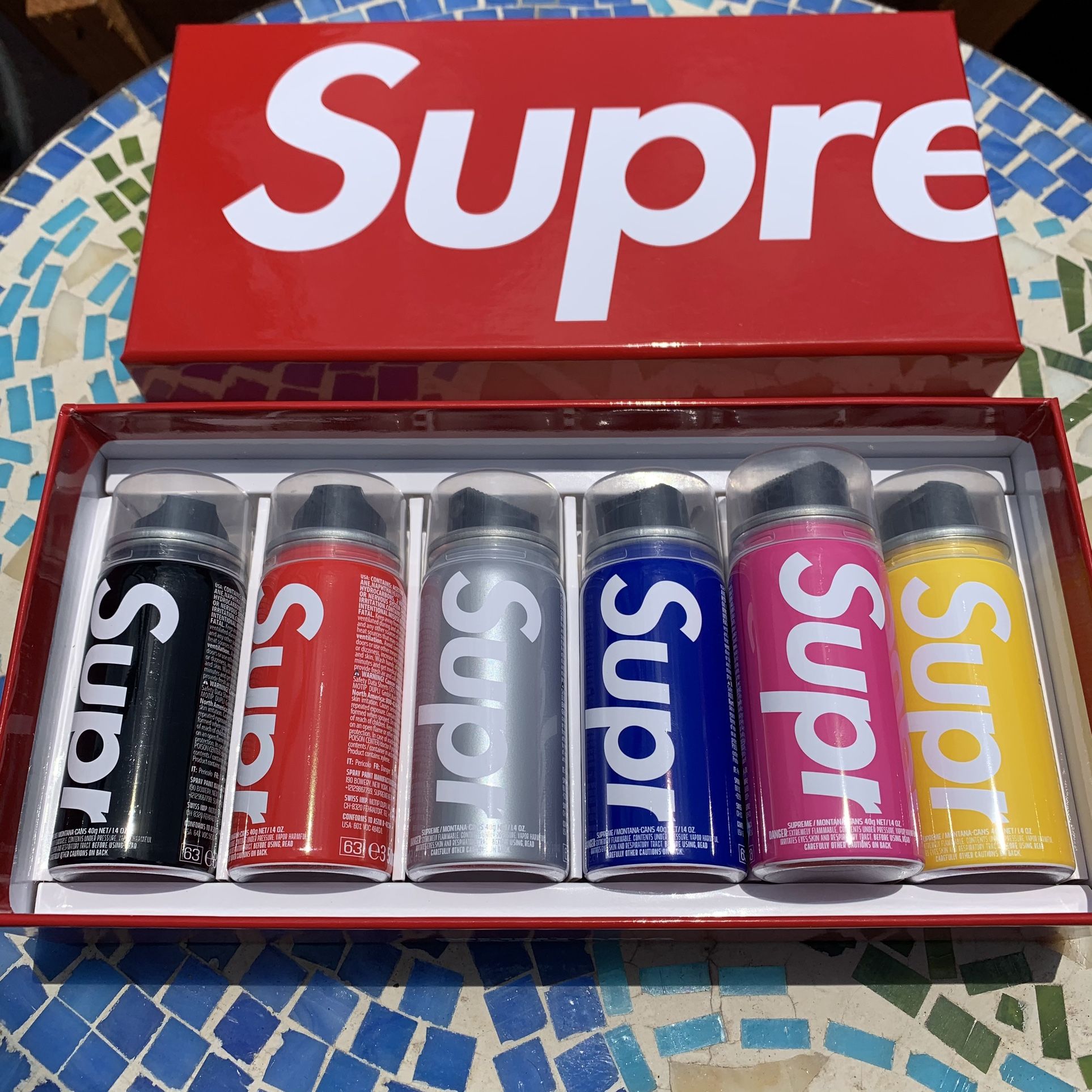 Supreme Montana Mini Cans (Set of 6) Spray Paint