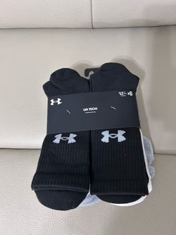 Under Armour UA Tech Cushioned Crew Socks – 6 Pack 🧦 Men 8.5-13 Unisex