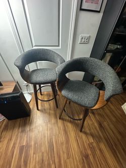 Mid-Century Bar Stool Seats Two (2)