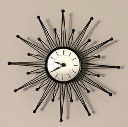 Sterling & Noble MCM Atomic Starburst Wall Clock