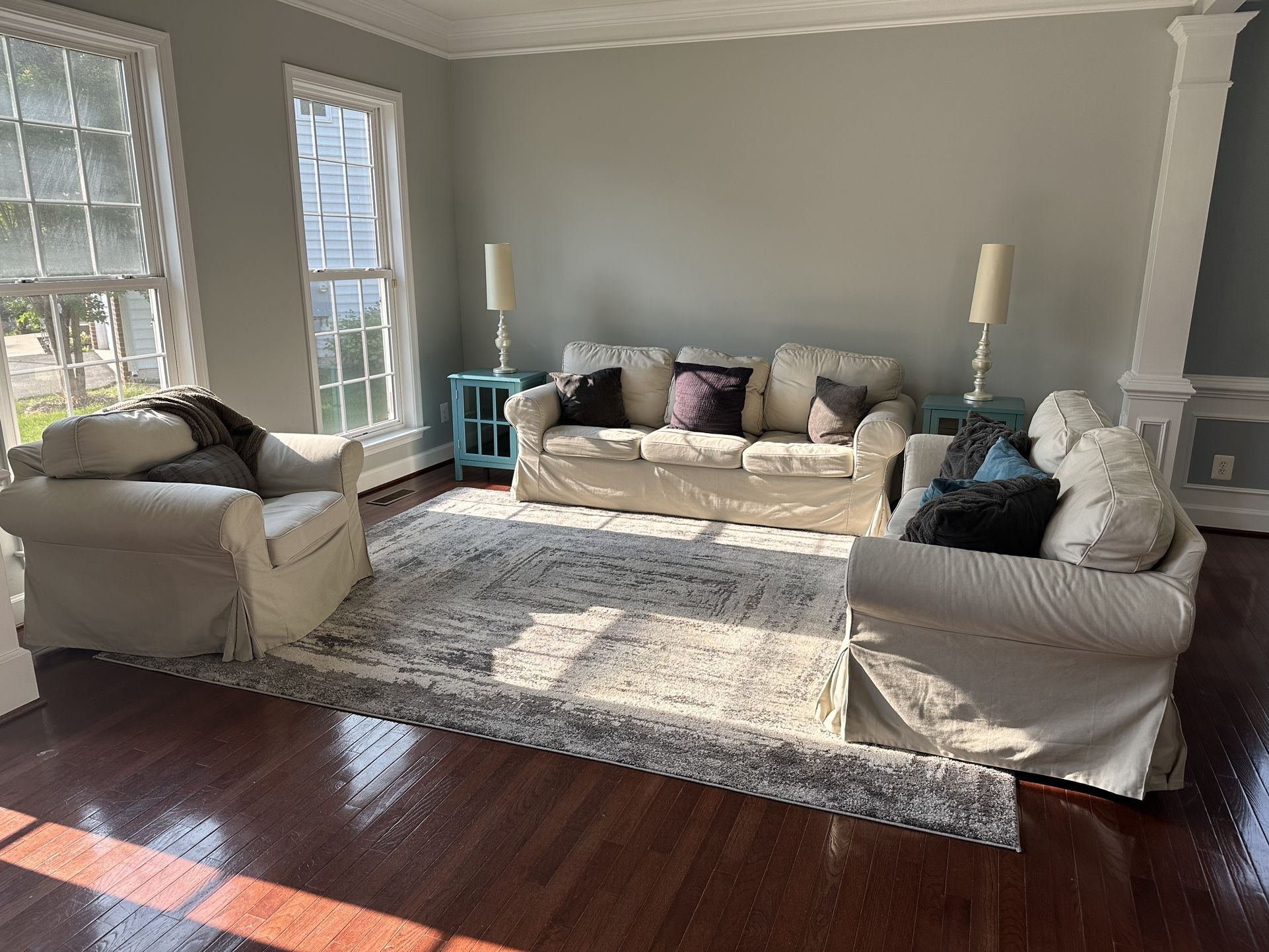 Living Room Set, Dining Room Table and Buffet