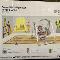 Ingenuity ConvertMe 2-in-1 Compact Portable Automatic Baby Swing