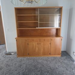 Vintage (50+) Custom Made Maple China Hutch